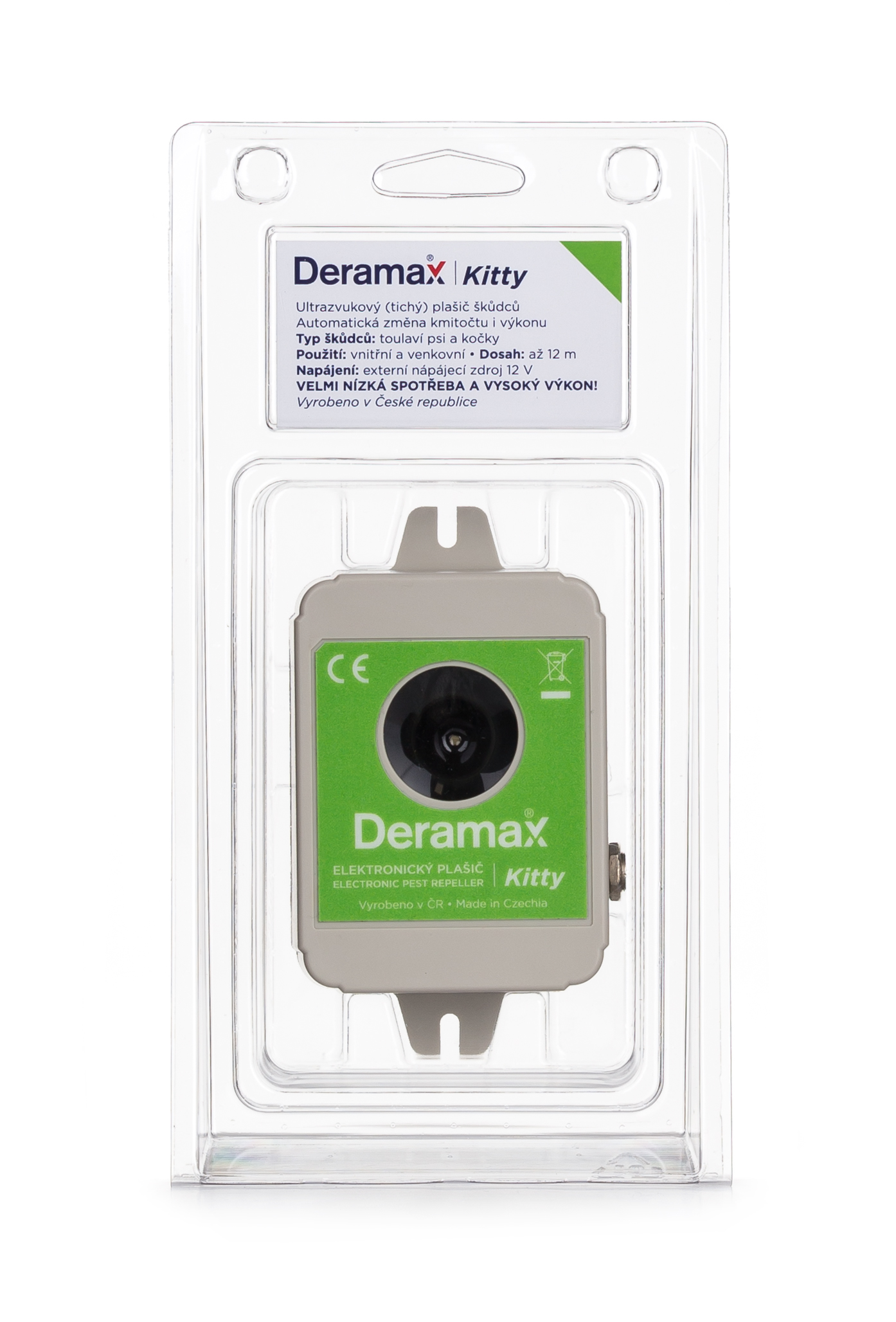 Deramax-Kitty Ultrazvukový odpudzovač-plašič psov a mačiek