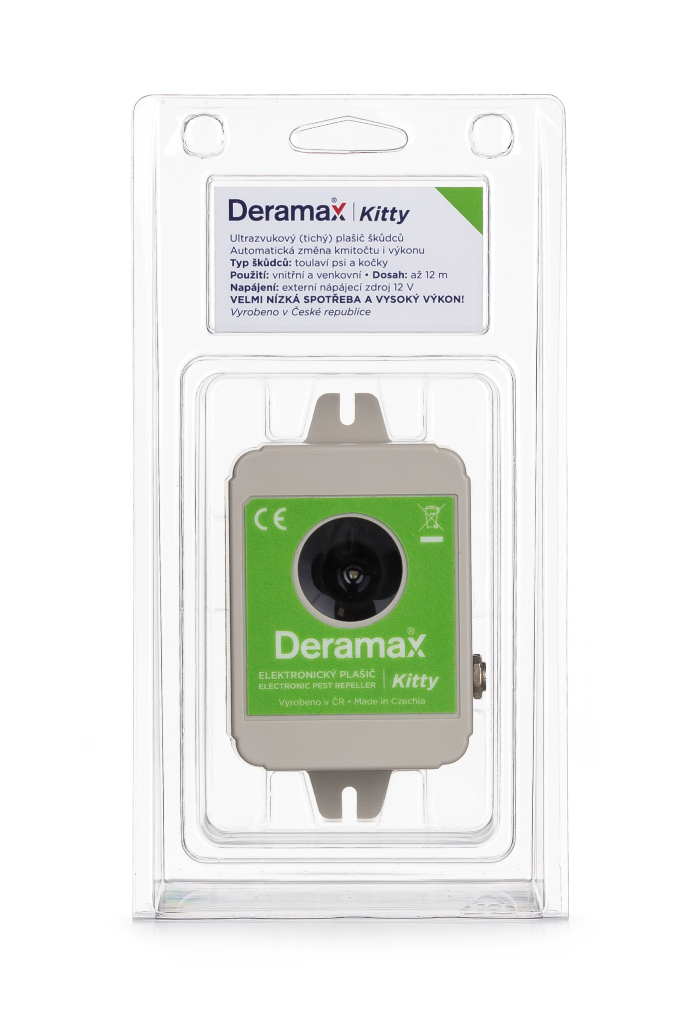 Deramax-Kitty Ultrazvukový odpudzovač-plašič psov a mačiek