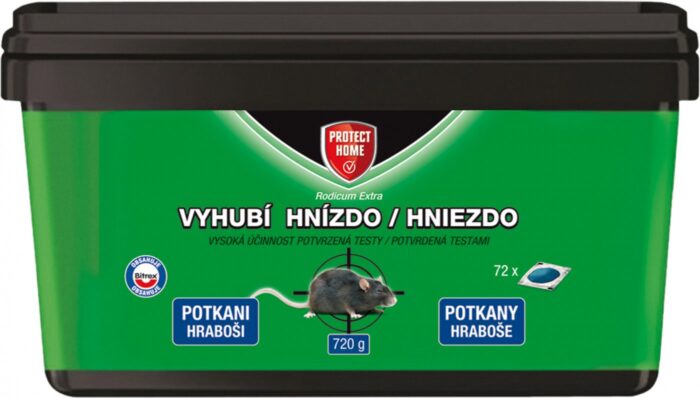 RODICUM EXTRA Mäkká návnada Potkany a hraboše 720g Protect Home RODICUM EXTRA Mäkká návnada Potkany a hraboše 720g Protect Home