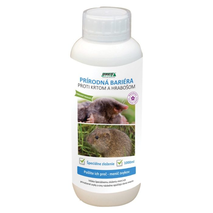 Prírodná bariéra proti krtom a hrabošom 1000ml EKOLAS • Kliešť.sk