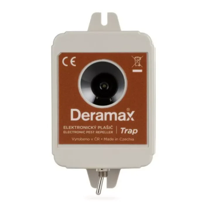 Deramax® Trap Ultrazvukový plašič - odpudzovač mačiek Deramax®-Trap - Ultrazvukový plašič (odpudzovač) mačiek, psov a divokej zveri