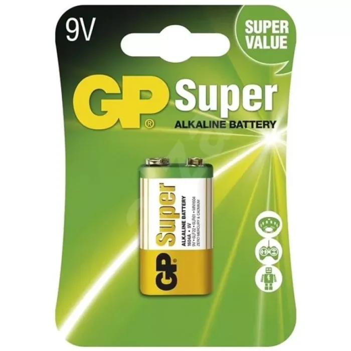 Alkalická batéria GP Super 6LF22 (9V) Alkalická batéria GP Super 6LF22 (9V), 1 ks