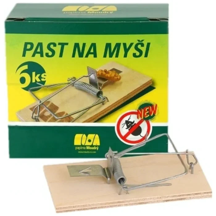 Pasca na myši drevená 6ks v balíku Pasca na myši drevená 6ks v balíku
