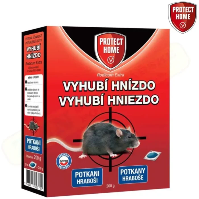 RODICUM EXTRA Mäkká návnada na potkany a hrabošov 20x10g - 200 g Protect Home RODICUM EXTRA Mäkká návnada na potkany a hrabošov 20x10g - 200 g Protect Home