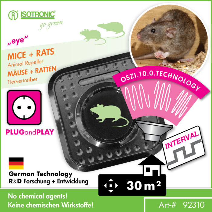 Odpudzovač myší, potkanov a krýs ISOTRONIC 92310 • Kliešť.sk
