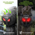 Solárny odpudzovač divej zveri s červený svetlom ISOTRONIC 92136 • Kliešť.sk
