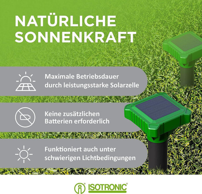 Solárny odpudzovač krtkov ISOTRONIC 70015 sada 2 ks • Kliešť.sk