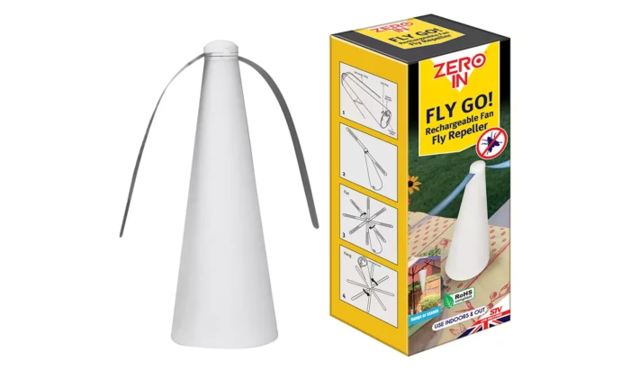 Zero In Fly Go! Nabíjateľný ventilátor proti muchám • Kliešť.sk
