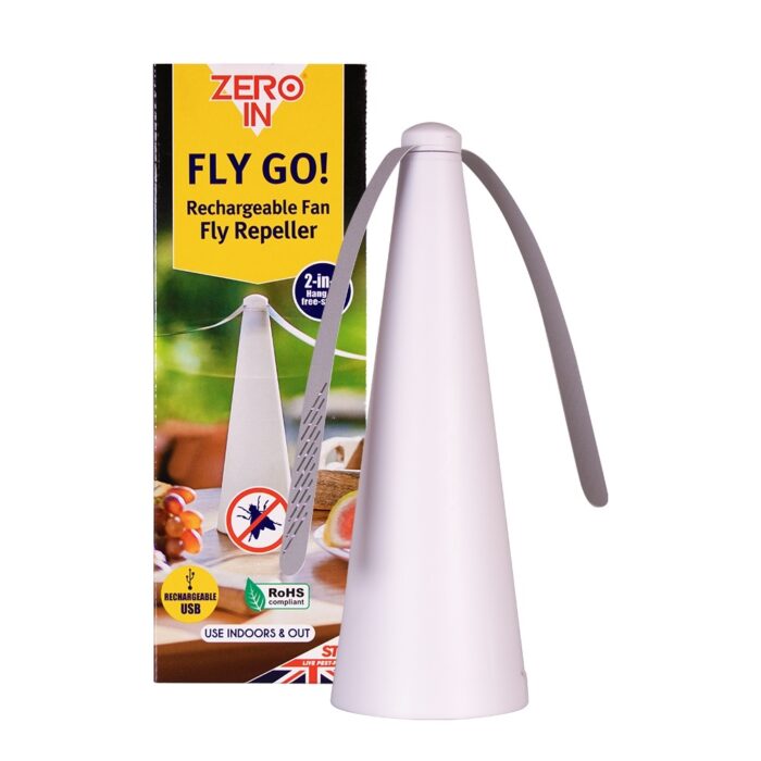 Zero In Fly Go! Nabíjateľný ventilátor proti muchám • Kliešť.sk
