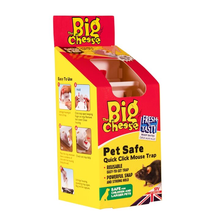 Pasca na myši s ochranným krytom The Big Cheese Pet Safe • Kliešť.sk