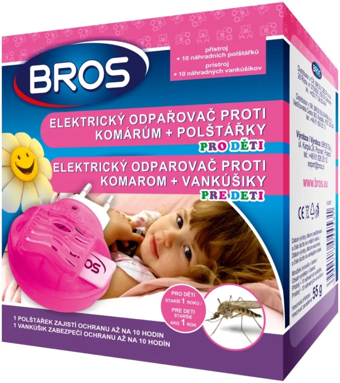 BROS - el. odparovač pre deti proti komárom + 10 vankúšikov Elektronická pasca na hlodavce Waitech Profesional • Kliešť.sk