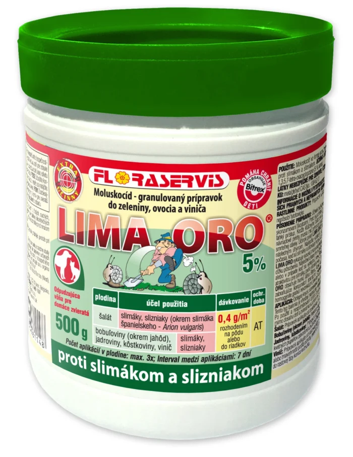 LIMA ORO 500g Floraservis - Granulovaná návnada proti slizniakom a slimákom LIMA ORO 500g Floraservis – Granulovaná návnada proti slizniakom a slimákom • Kliešť.sk