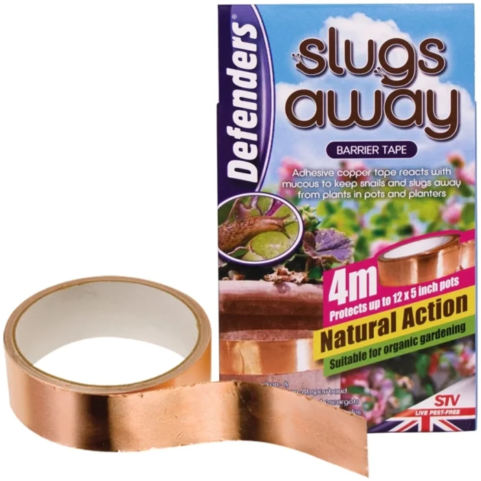 Medená páska proti slimákom Defenders Slugs Away® Barrier Tape - 4m Medená páska proti slimákom Defenders Slugs Away® Barrier Tape – 4m • Kliešť.sk