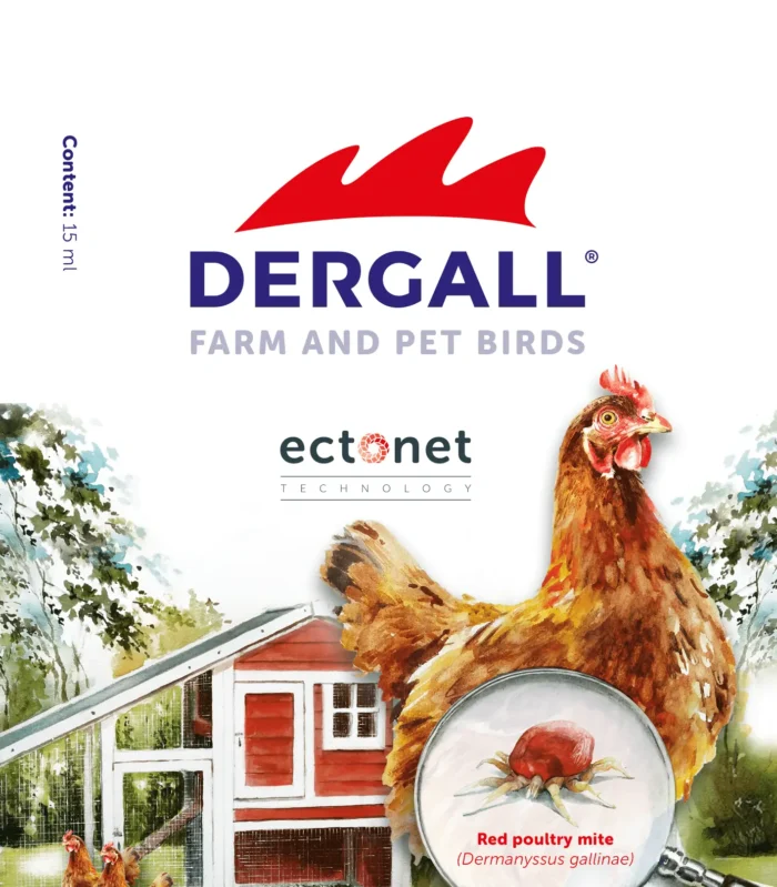 DERGALL® – Prostriedok proti parazitom pre hydinu, vtáky a plazy, bez biocídov