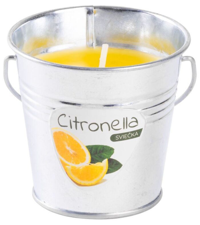 Sviečka Citronella CB143 – Repelentná sviečka vo vedre Sviečka Citronella CB143 – Repelentná sviečka vo vedre, 80 g, 80x72 mm