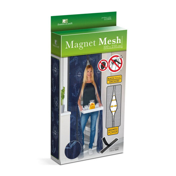 Sieťka proti hmyzu na dvere – magnetická – 100 x 210 cm – kotva • Kliešť.sk