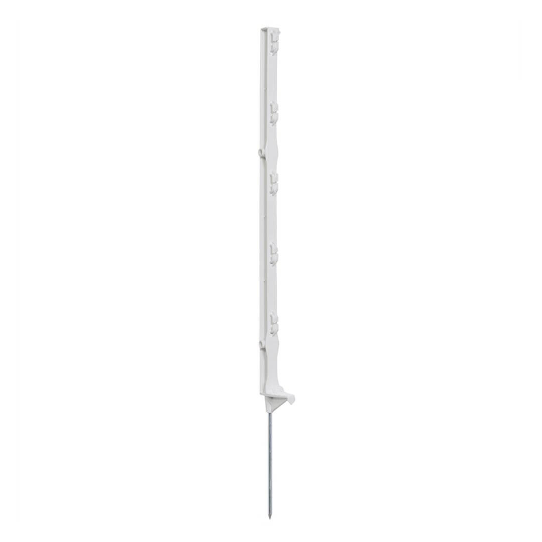 Mobilná plastová tyčka na elektrický ohradník, dĺžka 70 cm, 5 očiek, biely – Obrázok 3