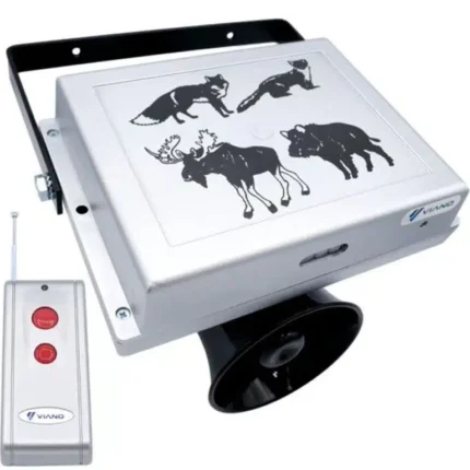 Zvukový odpudzovač divokej zveri VIANO® OZ-1 – napájanie 12 V adaptér v balení