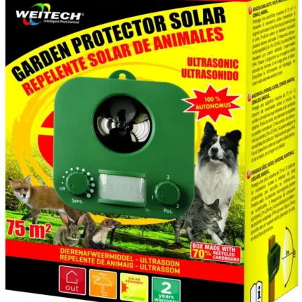Solárny ultrazvukový plašič psov a mačiek Weitech WK0053