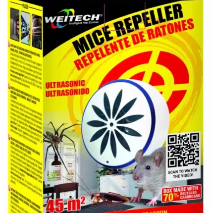 Ultrazvukový odpudzovač hlodavcov a hmyzu Weitech WK0523 45 m²