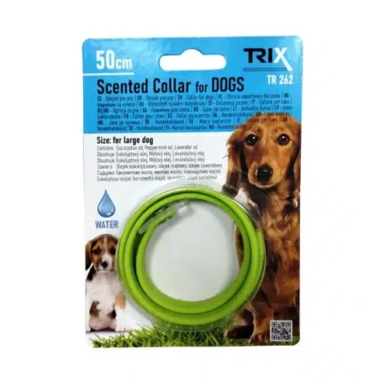 Voňavý obojok pre psov TRIXLINE TR 262 s esenciálnymi olejmi 50 cm – Zelený Kliešť.sk • Nedajte klieštom šancu!
