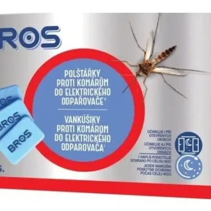 BROS elektrický odparovač náhradné vankúšiky proti komárom
