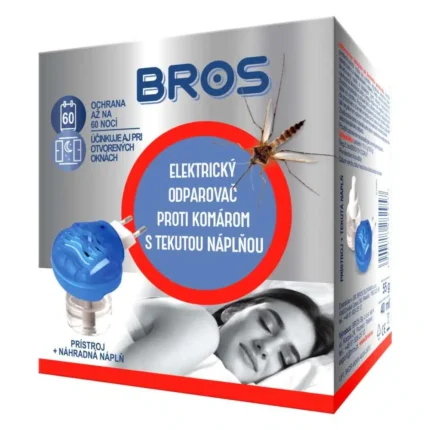BROS Elektrický odparovač proti komárom - Tekutá náplň na 60 nocí