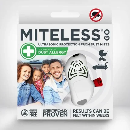 Miteless GO prenosný ultrazvukový odpudzovač roztočov proti alergii