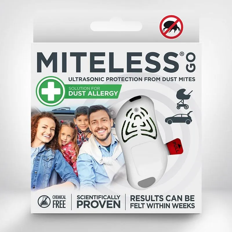 Miteless GO prenosný ultrazvukový odpudzovač roztočov proti alergii