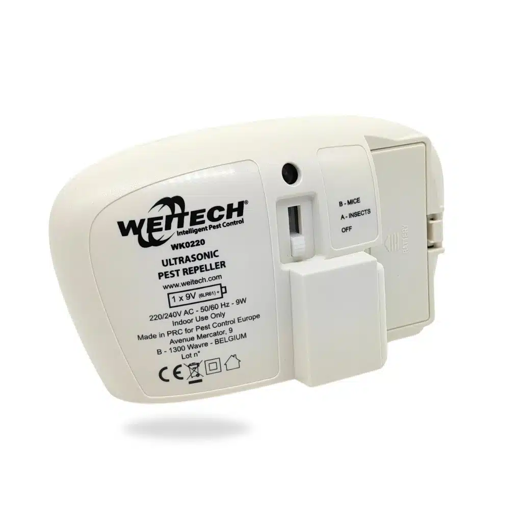 Ultrazvukový odpudzovač proti škodcom 140 m2 Weitech WK0220 – Obrázok 6