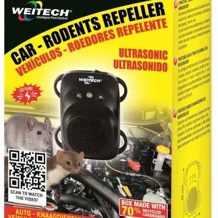 Weitech automatický ultrazvukový a svetelný odpudzovač kún do auta WK0508 – 12/24 V
