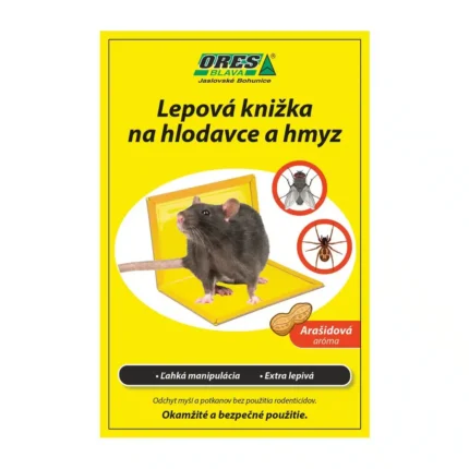Lepová knižka na hlodavce a hmyz ORES LP1 – lepiaca pasca s arašidovou arómou