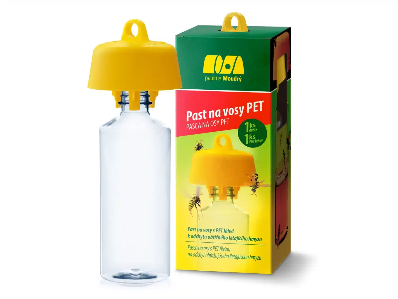 Pasca na osy – držiak s PET fľašou v balení